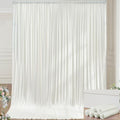 30×14ft Wrinkle Free Ivory Backdrop Curtain, Soft Silky Easy to Drape Cream Wedding Drapes for Backdrop, 6 Panels 5×14ft Photo Backdrop Curtains for Parties Birthday Photography Background Cloth by ENJOYYOURPARTY