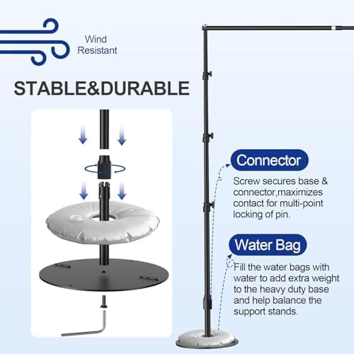 EMART 10x7ft Backdrop Stand Adjustable Photo Background Stand Kit - Image 3