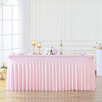 Besutolife 6ft Pink Tablecloth for Rectangle Table Spandex Tutu Table Skirt for Parties Wedding Baby Shower by Besutolife