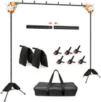 Hemmotop Photo Backdrop Stand 11x10ft, Heavy Duty Background Frame Kit by Hemmotop
