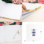 Andaz Press Personalized Wedding Guestbook with Gold Accents, Nautical White Guest Sign in Guest Registry 120 Pages 8.5 X 8.5 Memories Book for DIY, Scrapbook, Photo Album - Image 5