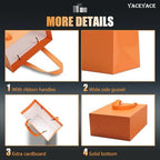 YACEYACE Orange Gift Bags 20Pack, Orange Gift Bags with Tissue Paper - Image 4