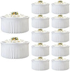 12 Pack White Table Cloth for 5FT Round Tables, Fitted Spandex 120 inch Round Tablecloth, Wrinkle Free White Table Skirt for Receptions Birthday Holiday Dinner Banquet Engagement Party Decoration by Creativepartyuniquedecorat