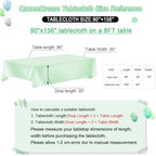 Glitter Seamless Sequin Tablecloth Green Party Tablecloth 90x156 Inch Green - Image 6
