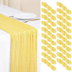 Showgeous 20 Pack Light Yellow Cheesecloth Table Runner, 17 x 108 Inches by Showgeous