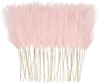 obbsie 150PCS Pink Faux Pampas Grass Decor, 21.6" Fluffy Vase Filler by ObbsieDirect