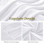 Large White Bow Decor, 24x16x79 Inches Big Silky Ribbon Bows for Room Wall Door Decorations Oversized Coquette Stain Bow Party Decorations for Birthday Bridal Baby Shower Wedding Photo Booth Backdrop - Image 5