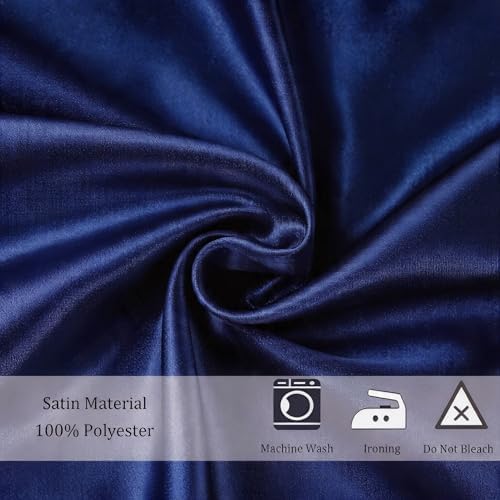 Satin Chair Sashes Bows 50 Pack Universal Polyester Chair Ribbons for Wedding Anniversary Retirement Party Birthday Engagement Banquet Graduation Outdoor Events Decor (Navy Blue, 50 pcs) - Image 4