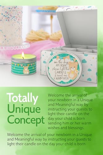 Majestic Zen Baby Shower Candle Favors for Boy | 9-Pack Scented Soy Wax Candles | Fresh Baby Powder Scent | 30–40 Hour Burn | Baby Shower Party Favors & Gender Reveal Keepsake - Image 6