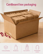 qiqee 200-Packs Brown Paper Gift Bags with Handles Bulk 8.3"x6"x3.15" Small Size Paper Bags Multiple Uses - Image 5