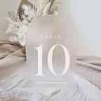 Frosted Arch Table Numbers for Wedding, 15 Pack 5"x7" Frosted Arch Acrylic Signs with Holder Acrylic Table Numbers 1-15, Perfect for Wedding Centerpiece Decoration - Image 5