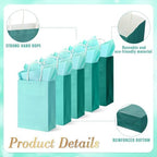 Kolldenn 50 Set Teal Blue Gift Bags with Tissue Paper - Image 3