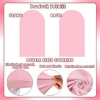 Pink and Green Arch Backdrop Covers Set of 2(7.2Ft, 6Ft), Spandex Fitted Chiara Arch Stand Covers Backdrops for Wedding Baby Shower Birthday Graduation Photo Booth Props(Only Cover) - Image 6