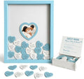 Blue Wedding Guest Book Alternative, Guest Book Wedding Reception, Wedding Guest Book with Wooden Hearts Guest Book Signs for Wedding Anniversary Birthday Party Baby Shower by Unknown