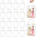Ohuimrt 50 Pack 6.7" x 2.8" x 9.1" Clear Plastic Gift Bags with Handles by Ohuimrt