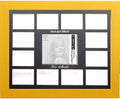 Creative Picture Frames Custom Calligraphy 12 Month Timeline Newborn Collage 18 By 22-Inch Picture Frame With Black Mat And Wall Hangers, Candy Wash Yellow by CreativePictureFrames