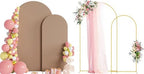 Wokceer Wedding Arch Backdrop Stand and Cover Set of 2,Arch and Nude Cover by Wokceer