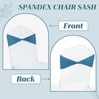 MDS Pack of 50 Spandex Chair Sashes Without Slider Buckles – Dark Teal - Image 4