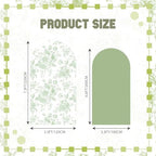 Tegeme 2 Set Sage Green Floral Arch Cover 7.2ft 6.6ft Stretchy Backdrop - Image 2