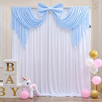 Baby Blue Large Bows for Backdrop Giant Bows Birthday Party Decorations Large Giant Bow Decor for Wedding Baby Shower Birthday Photo Booth Arch Wall Decor 47"x24" - Image 6