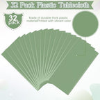 32 Pack Sage Green Plastic Tablecloth for Rectangle Tables, Premium Decorative Sage Disposable Table Cloths for Parties, Rectangle Party Table Cover for Birthday Wedding Baby Shower Party, 54x108 Inch - Image 4