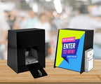 Marketing Holders 6 Pack Acrylic Donation Box with Lock Ballot Box Countertop Comment Bin Black Plastic 8.75” x 8.5" x 11.5" with 8.5" x 11" Slide in Sign Holder and 4" Pocket on the Side - Image 6
