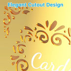 NiHome Golden Mirror Acrylic Wedding Card Box with Sliding Lid, Large Capacity for 80-100 Cards, Premium Gold Acrylic with Bold Cards Print for Weddings, Parties, Baby Showers, Keepsakes, Receptions - Image 6