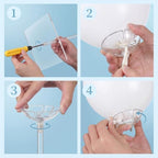 12 Pack 15.75 Inch Clear Acrylic Balloon Stand Kit for Table Centerpieces - Image 4