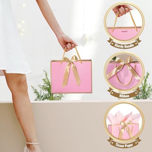 DOYIDE 50 Pcs Thank You Gift Bags with Tissue Paper & Handles, 9x7x3.1inch - Image 5