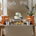 Tigeen 8 Pcs Mini Highland Cows Table Decor, 8 Inch Baby Shower Party Set - Image 5