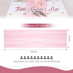 12 Pack Light Pink Cheesecloth Table Runners 21x120 Inch Boho Gauze Table Runner 10FT Long Rustic Sheer Pink Table Runner for Baby Shower,Wedding,Party,Birthday,Home Table Decor - Image 4