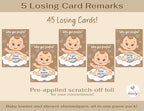 Party Hearty Baby Shower Scratch-Off Game, Poopie Emoji Cards - Kraft Boy (Pack of 3) - Image 4