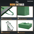 YACEYACE Green Gift Bags Bulk, 20 Pack Green Gift Bags with Handles - Image 4