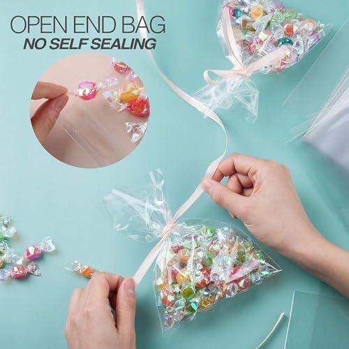 Shop4Mailers 24x30 inches Cellophane Clear Flat Wrap Bags for Party Favors, Treat, Gift Baskets, Vase, Presents, Weddings, Birthday, Baby Showers (50 Pack) - Image 3