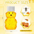 Patelai 96 Pcs 2 oz Plastic Honey Bear Bottle Bear Shape Clear Jar, White - Image 2