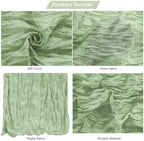 15 Pack Sage Green Cheesecloth Table Runner 9FT Rustic Sheer Table Runners 17x108 Inch Gauze Boho Runner for Wedding Bridal Baby Shower Birthday Party Table Decorations - Image 4