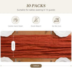 Goodluck 6 Pack Terracotta Cheesecloth Table Runner 35" x 120" Extra Wide - Image 2