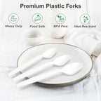 Dealusy 360 Count White Plastic Spoons Disposable - Image 4