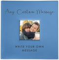 Small Personalized Custom Message Photo Album Blue Leatherette Holds 100 Photos Custom Gift by GiftsForYouNow