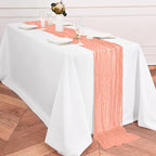 24 Pack Coral Table Runner 10Ft Cheesecloth Table Runner Rustic Gauze Table Runners Romantic Long Sheer Fabric Cheese Cloth Table Runners for Wedding Party Bridal Baby Shower - Image 3