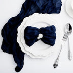 100 Pack Navy Blue Cheesecloth Napkins Washable Set of 100 Navy Blue Cloth Napkins 21x21 Inches Rustic Boho Cotton Gauze Dinner Table Napkins for Wedding Bridal Baby Shower Summer Party Table Decor - Image 4