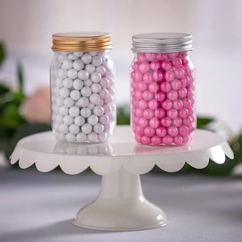 Small Clear Plastic Jars with Silver Lid – 12 Pieces - Image 2