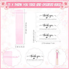 Threehoney 25 Sets Shower Party Favor for Guests Gift Fans, Pink - Image 3