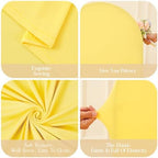 Yellow Arch Backdrop Cover 7.2ft 6.6ft 6ft Arch Cover Set of 3 Arch Covers Stretchy Backdrop for Wedding Party Baby Shower Birthday Photography Spandex Arch Stand Covers Backdrop Curtains Decor - Image 6