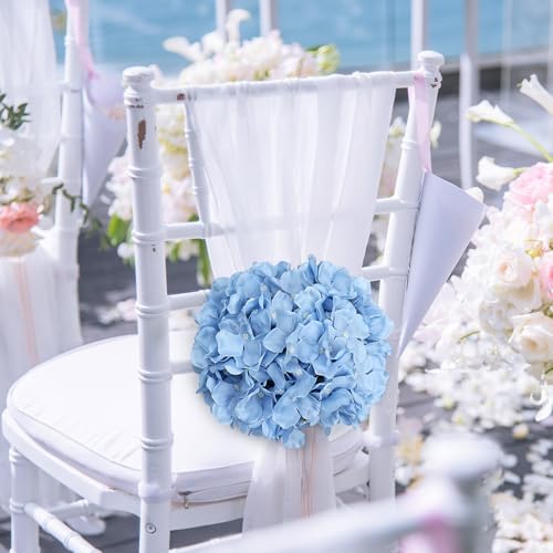 Light Blue Hydrangea Flower Balls for Centerpieces - 12 PCS - Image 6