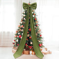 Wavwavw Christmas Giant Velvet Bow Decor Olive Green Big Bow 75 x 18 Inches by Wavwavw