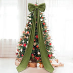 Wavwavw Christmas Giant Velvet Bow Decor Olive Green Big Bow 75 x 18 Inches by Wavwavw