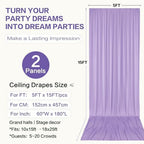 10ft×15ft Taro Purple Backdrop Curtain for Wedding Parties - Image 6