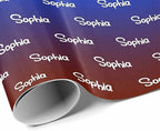 MyPupSocks Custom Birthday Gift Wrapping Paper, Personalized Gradient Deep Blue Gift Wrap Paper with Logo Funny Wrapping Paper Roll for Men Women Boys Girls Christmas Memorial 58x23 3 Rolls - Image 3