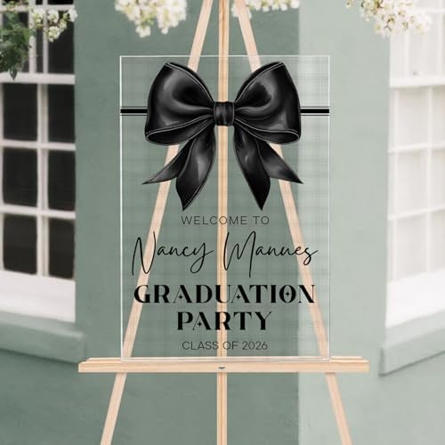 Personalized Graduation Yard Sign Class of 2026 Custom Graduation Welcome Sign with Name for Party Outdoor Lawn Decor, Clear Acrylic or Frosted Option, Waterproof Durable Display for Garden Entrance by Mapileng%E2%84%A2